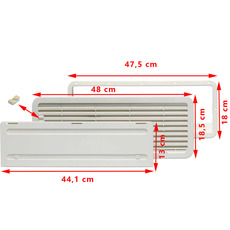 Miniature Grille réfrigérateur Inférieure kit complet LS200 - DOMETIC N° 1