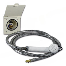 Miniature PRISE DOUCHE EXTERIEURE BLANCHE AVEC DOUCHETTE ET CONTACTEUR - REICH N° 0