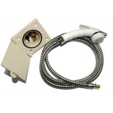 Miniature PRISE DOUCHE EXTERIEURE BLANCHE AVEC DOUCHETTE ET CONTACTEUR - REICH N° 1