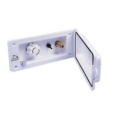 Miniature Trappe d'eau avec pré-mélangeur + douchette blanche - REICH N° 0