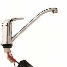 Miniature ROBINET MITIGEUR ROMA COULEUR METAL BEC LONGEUR 220 MM AVEC CONTACTEUR RACCORD TETINE 10/12mm - COMET N° 0