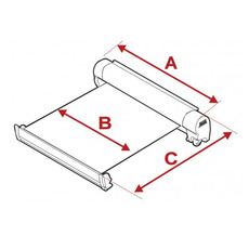 Miniature STORE F45S 3 METRES BOITIER TITANIUM TOILE BLUE - FIAMMA N° 3
