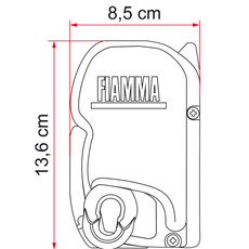 Miniature STORE F45S 3 METRES BOITIER BLANC TOILE DELUXE GREY - FIAMMA N° 1