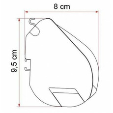 Miniature STORE F35 PRO BOITIER TITANIUM TOILE DELUXE BLEU 2.20 METRES - FIAMMA N° 1