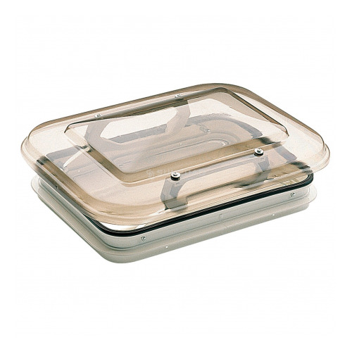 LANTERNEAU 500 X 350 TRANSLUCIDE TEINTE AVEC BARRES DE PROTECTION - HARTAL