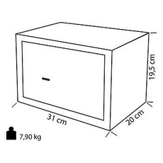 Miniature Coffre-fort Rex pour camping car et fourgon 310x200x200mm N° 1